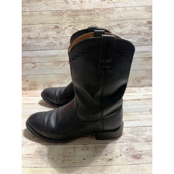 Ariat Heritage Ropers Cowboy Full Grain Boots Black Leather Men\'s 9.5EE Wide main image 6